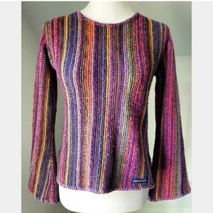 Genoa Multicolor Rainbow Striped Sweater